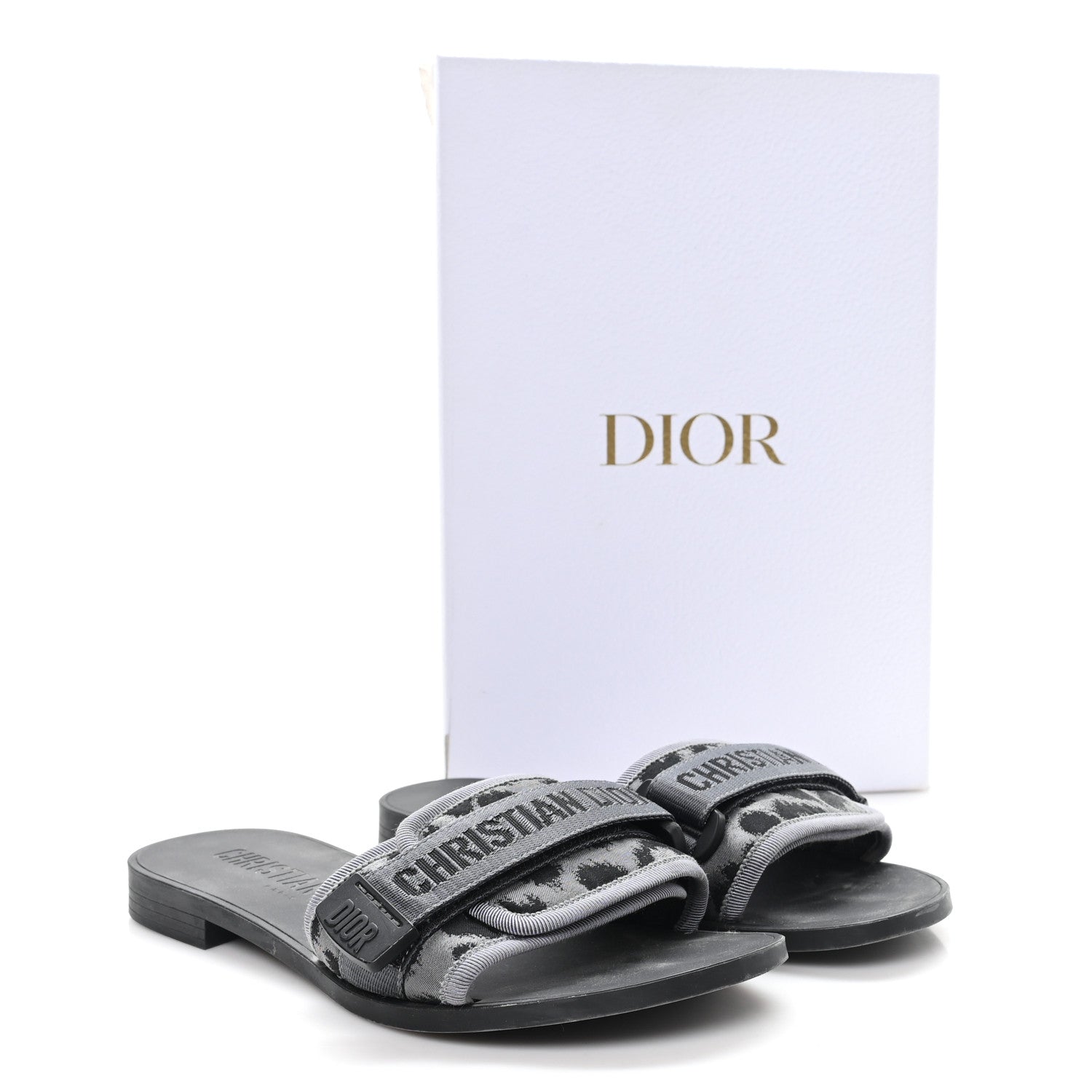 Christian Dior Mizza Shiny Nylon Dio(r)evolution Slide Sandals 38
