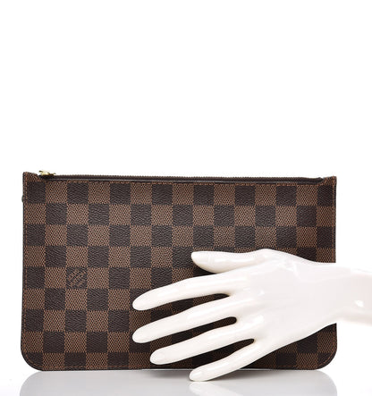 Louis Vuitton Damier Ebene Neverfull MM GM Pochette 2 of 8