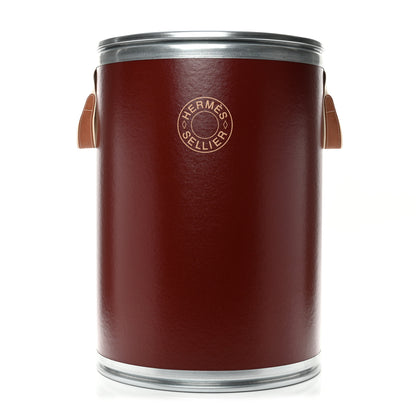 Hermes Kraft Paper Metal Canvas Saddle Box Rouge H 1 of 16