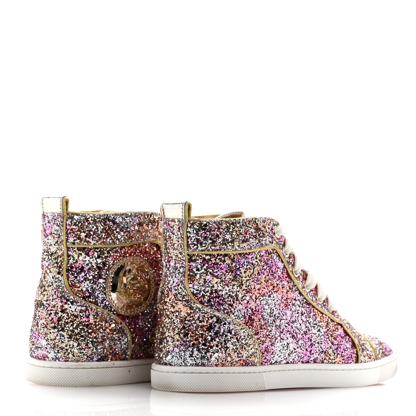 Bip Bip Glitter Womens Disco Ball Flat Sneakers 36 Rosette