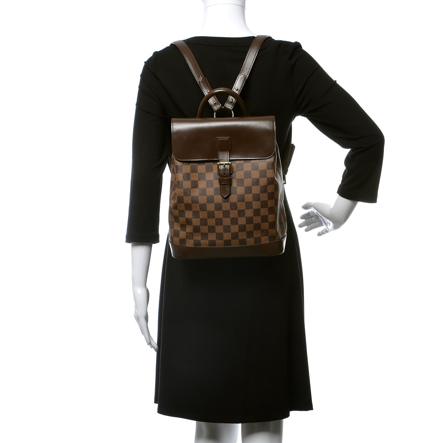 Louis Vuitton Damier Ebene Soho Backpack 2 of 20