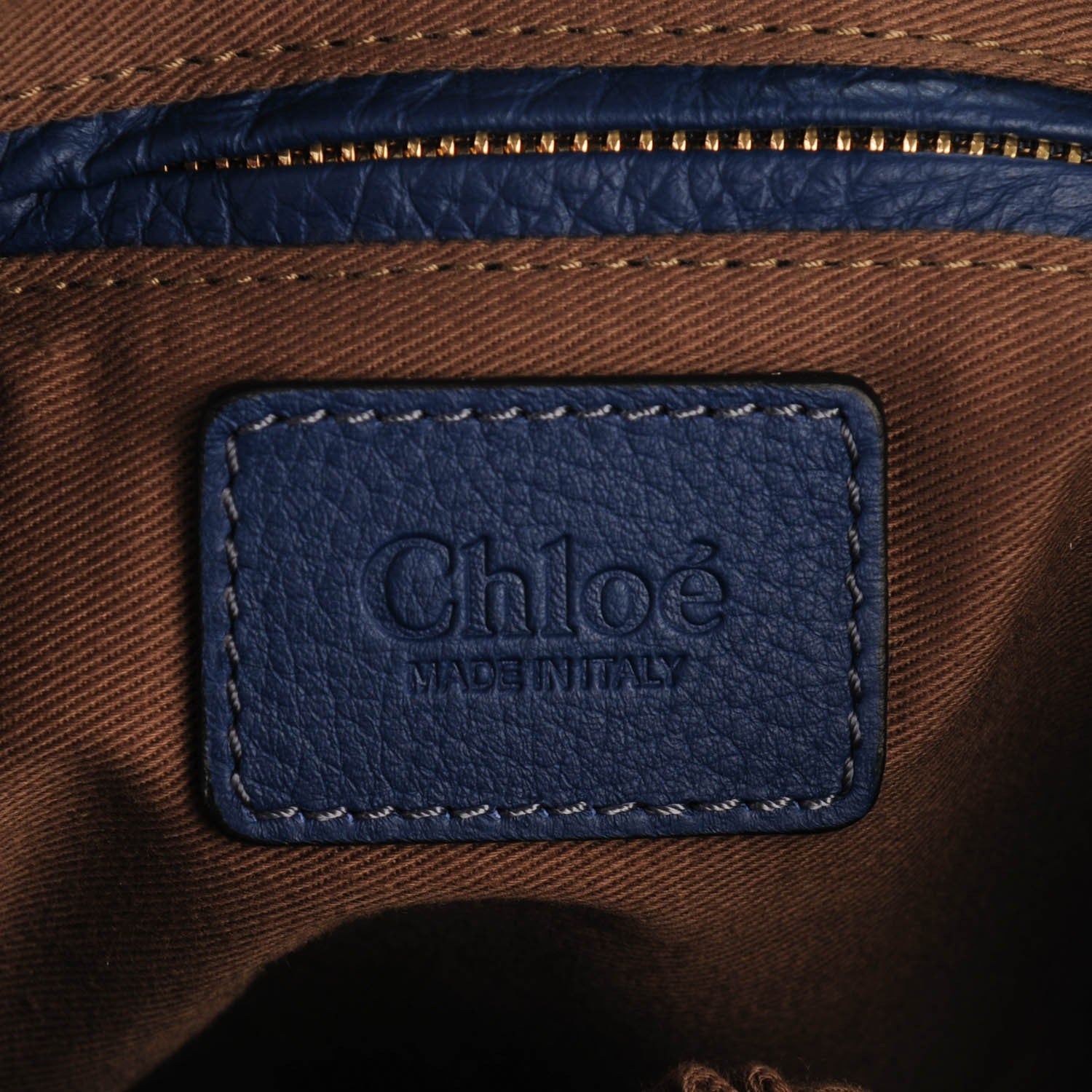 Chloe Calfskin Medium Marcie Satchel Royal Navy 6 of 7