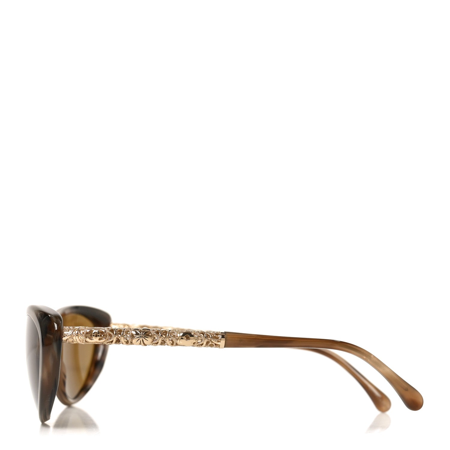 Chanel Acetate Polarized Bijou Cat Eye Sunglasses 3270 Tortoise 3 of 7