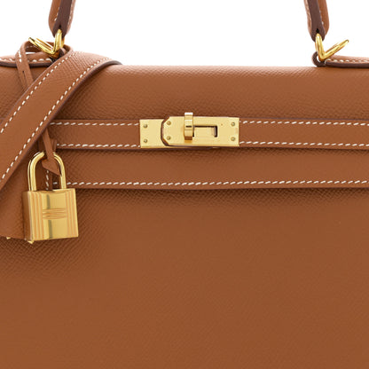 Hermes Epsom Kelly Sellier 25 Gold 8 of 12