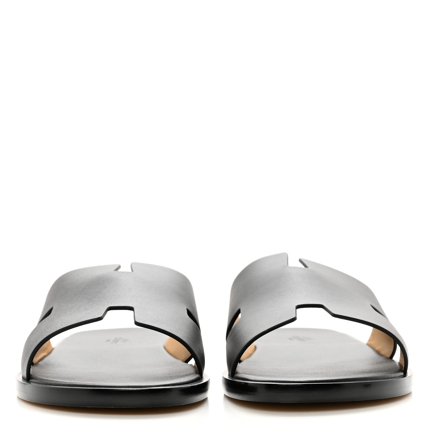 Hermes Calfskin Mens Izmir Sandals 43.5 Black 2 of 9
