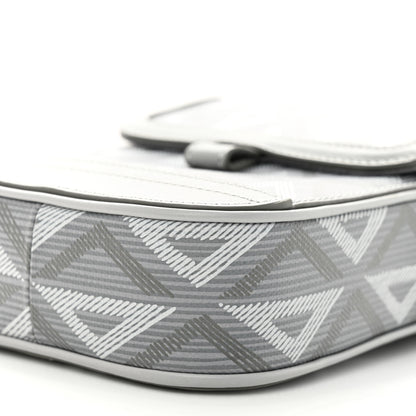 Christian Dior Coated Canvas CD Diamond Hit The Road Vertical Wallet On Strap Grey 10 of 11