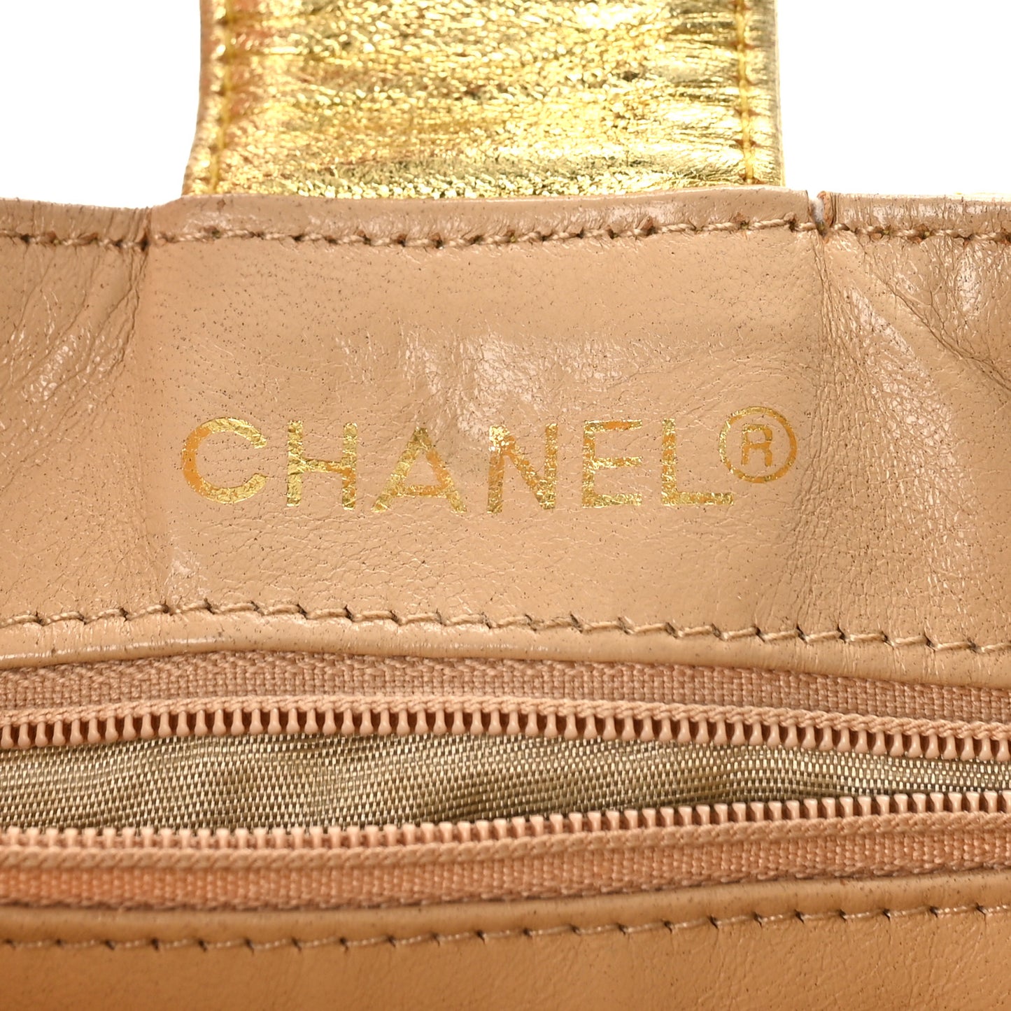 Metallic Lambskin Crystal Quilted Shoulder Bag Gold