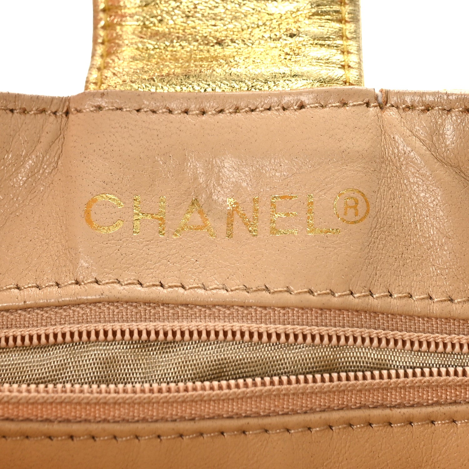 Chanel Metallic Lambskin Crystal Quilted Shoulder Bag Gold 6 of 11
