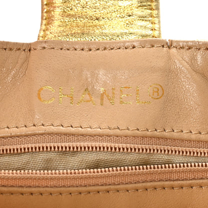 Chanel Metallic Lambskin Crystal Quilted Shoulder Bag Gold 6 of 11