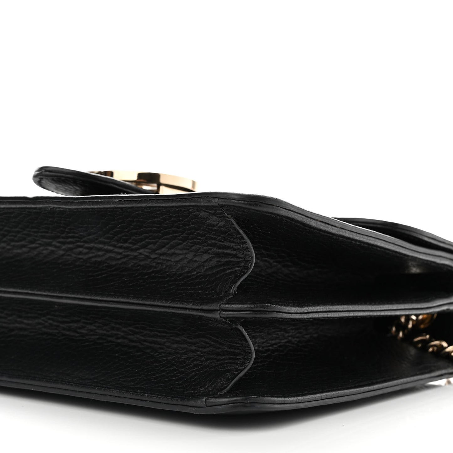 Dollar Calfskin Small Interlocking G Shoulder Bag Black