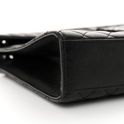 Saint Laurent Grain De Poudre Textured Mixed Matelasse Large Triquilt Monogram Monochrome Satchel Black 9 of 10