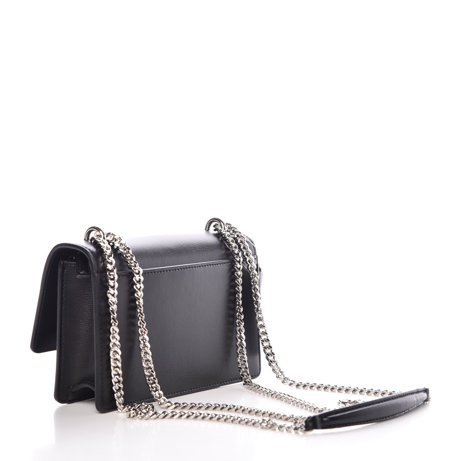 Saint Laurent Calfskin Monogram Sunset Chain Wallet Black 3 of 6