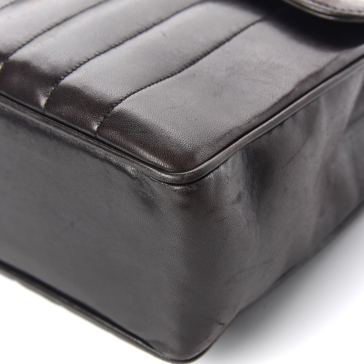Chanel Lambskin Vertical Quilt Jumbo Flap Black 13 of 17
