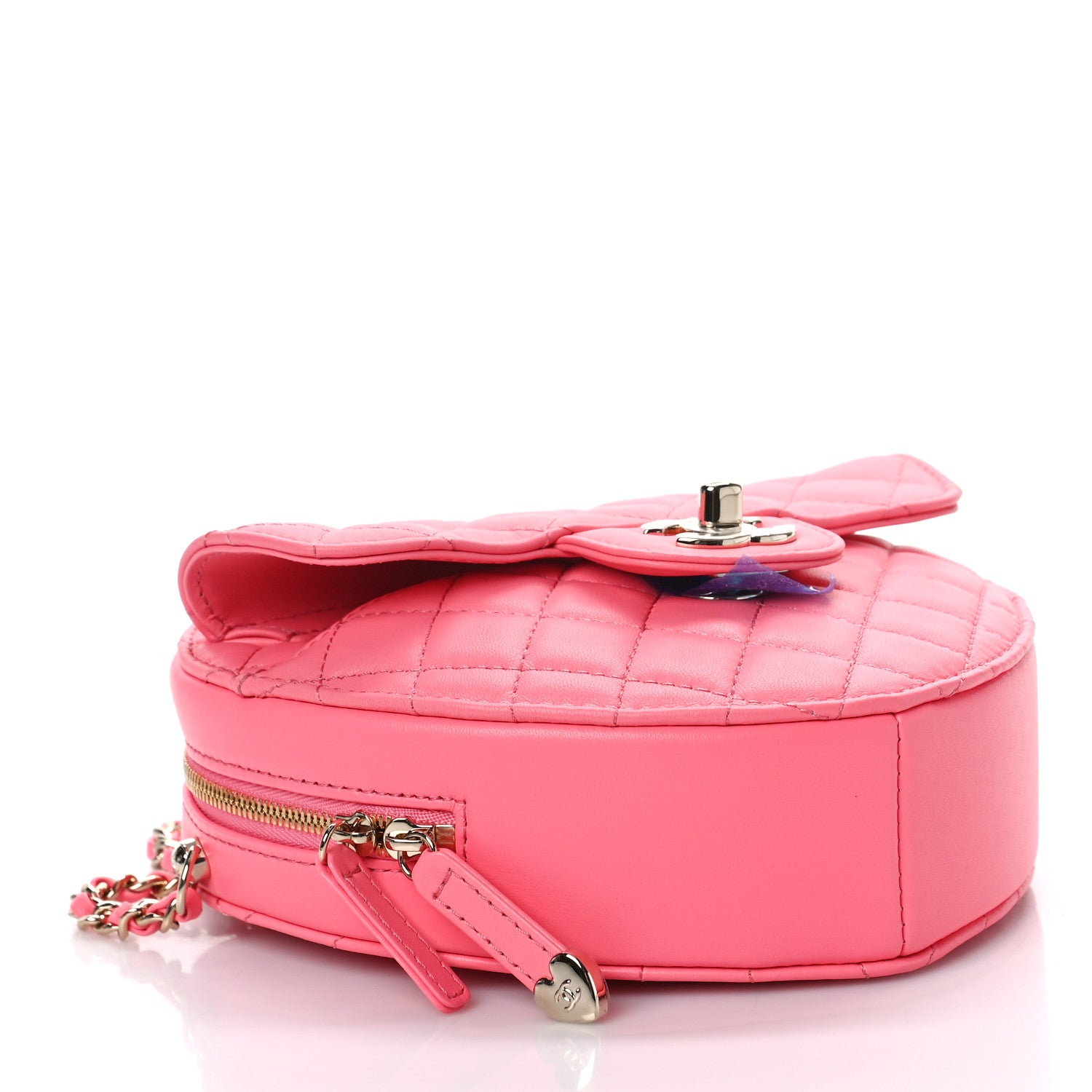 Chanel Lambskin Quilted CC In Love Heart Bag Pink 4 of 9