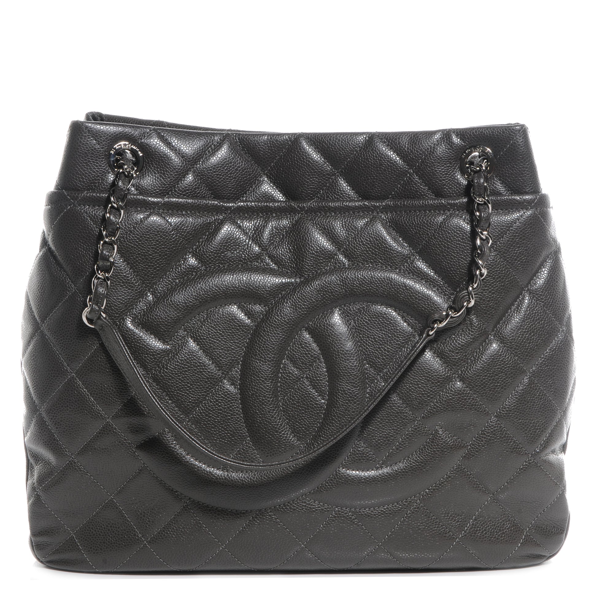 Chanel Caviar Timeless Large Shopping Tote Dark Gray 1 of 8