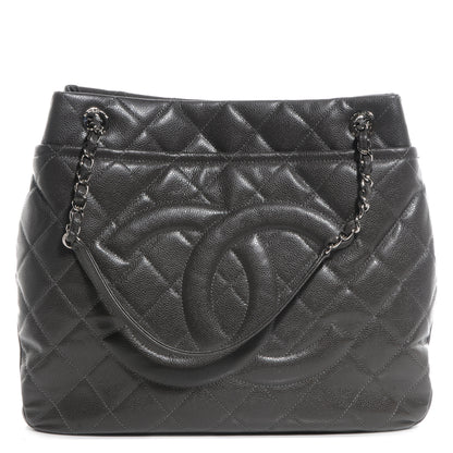 Chanel Caviar Timeless Large Shopping Tote Dark Gray 1 of 8