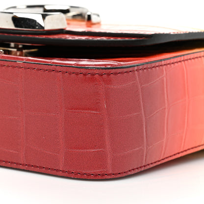 Chloe Calfskin Crocodile Embossed Mini C Double Carry Ombre Yellow 7 of 10