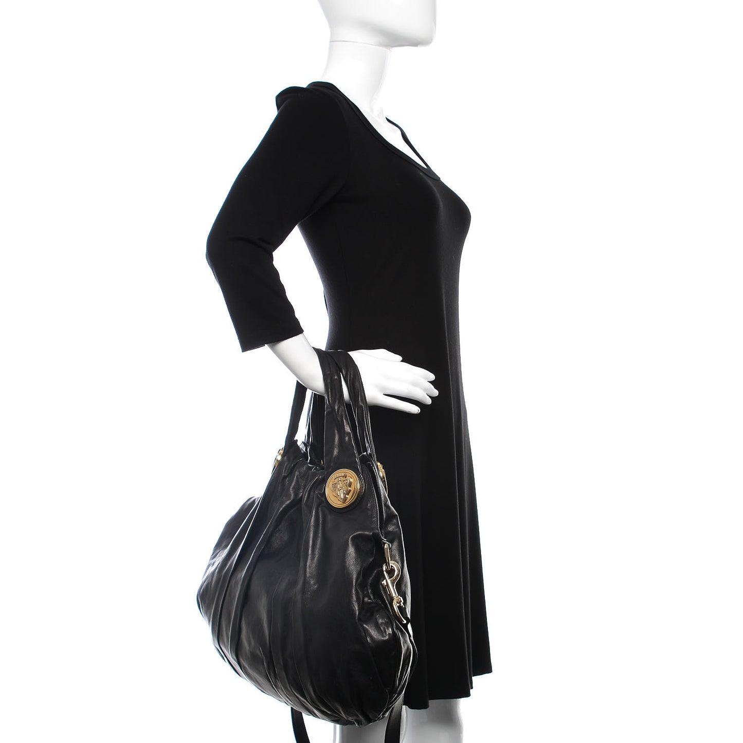 Calfskin Medium Hysteria Top Handle Bag Black