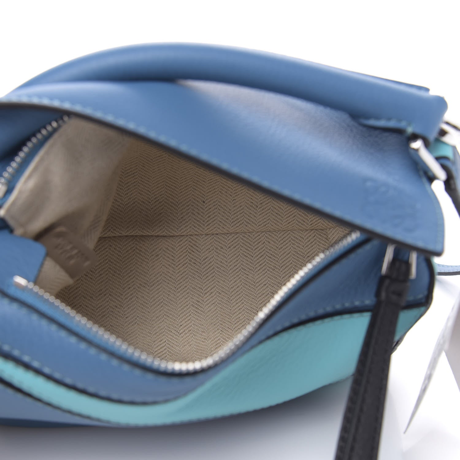 Loewe Calfskin Mini Puzzle Bag Dark Lagoon Black 6 of 10