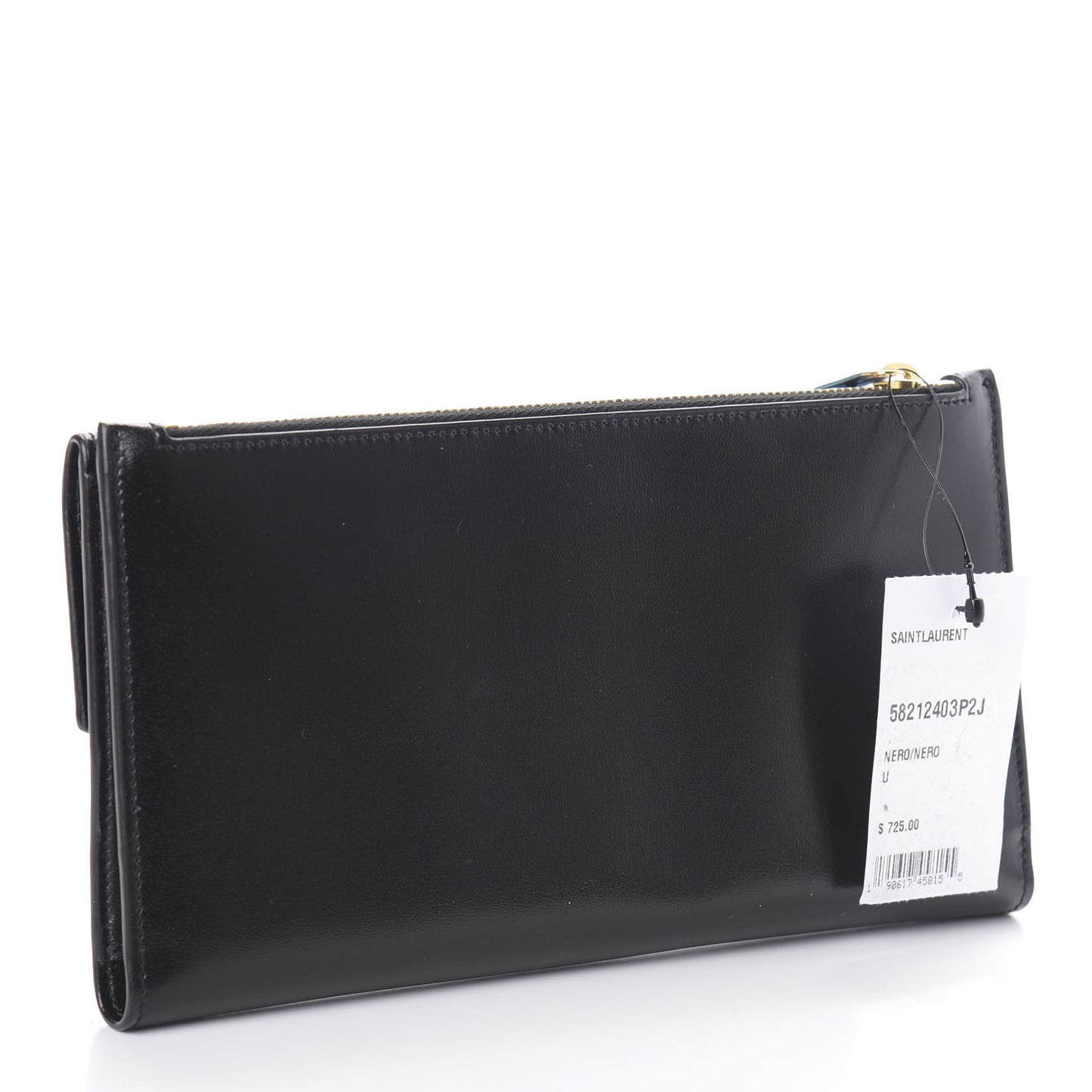 Smooth Shiny Calfskin Monogram Uptown Wallet Black