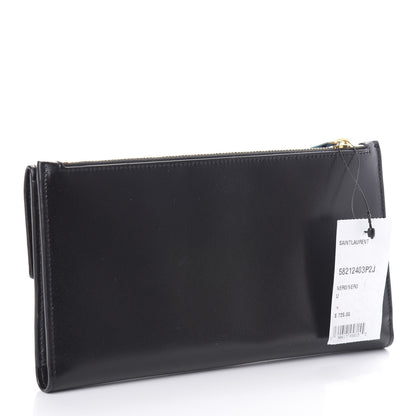 Saint Laurent Smooth Shiny Calfskin Monogram Uptown Wallet Black 3 of 6