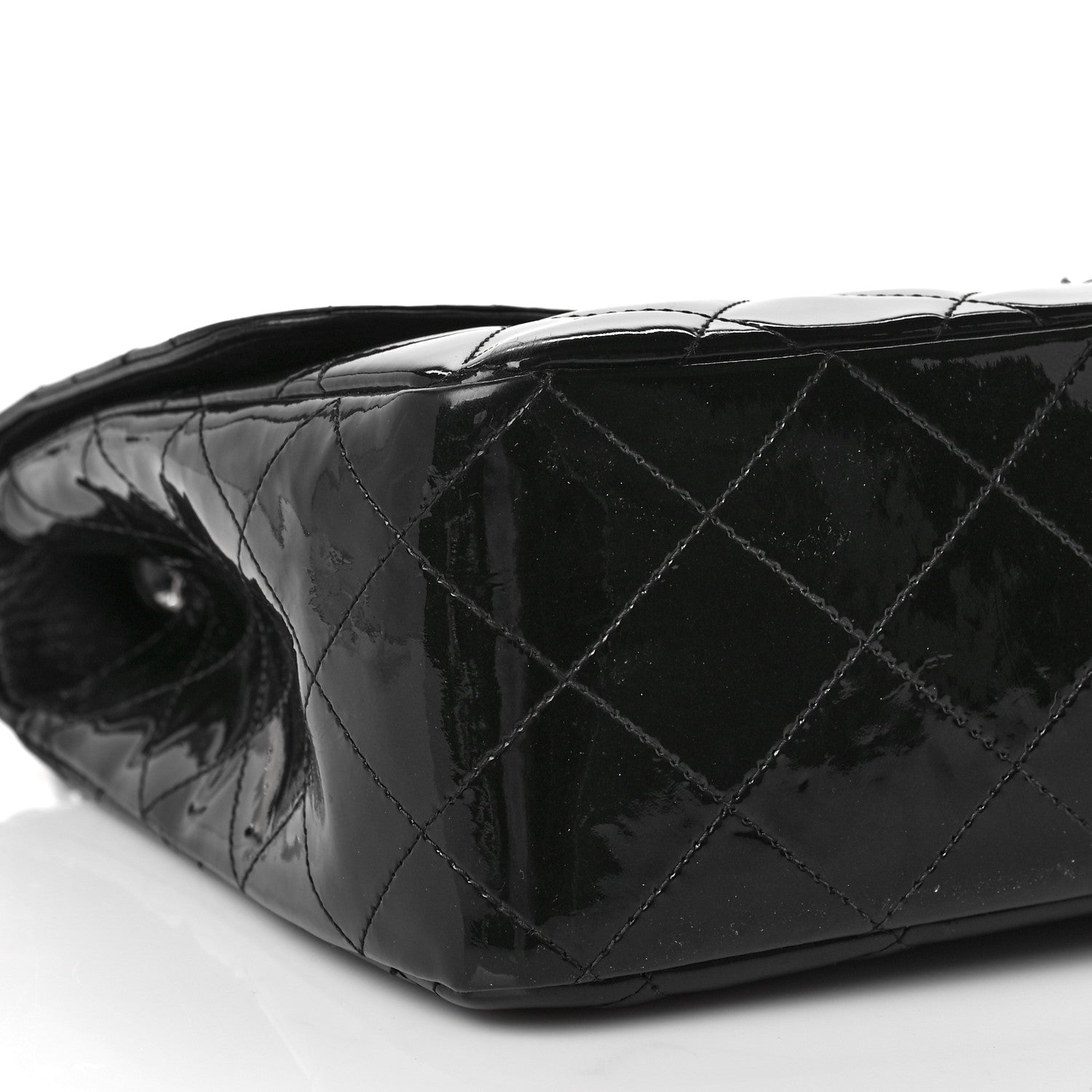 Chanel Patent Quilted Jumbo Single Flap Black 8 of 10
