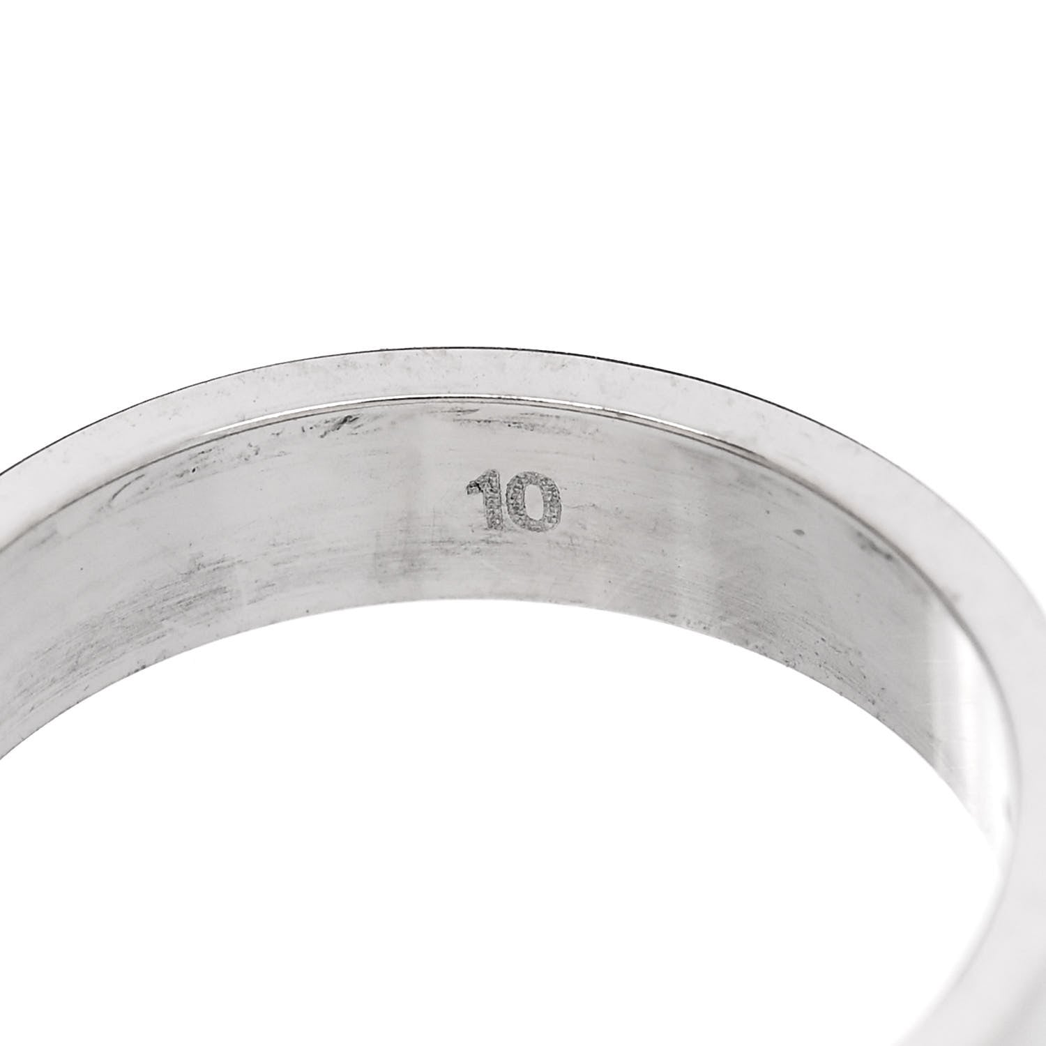 Gucci 18K White Gold 4mm Icon Thin Band Ring 50 5.25 6 of 8