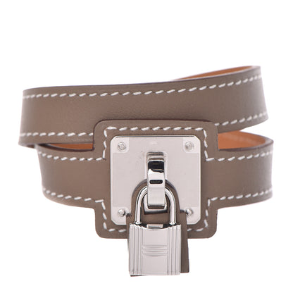 Hermes Swift O'Kelly Double Tour Bracelet T2 Etoupe 1 of 6