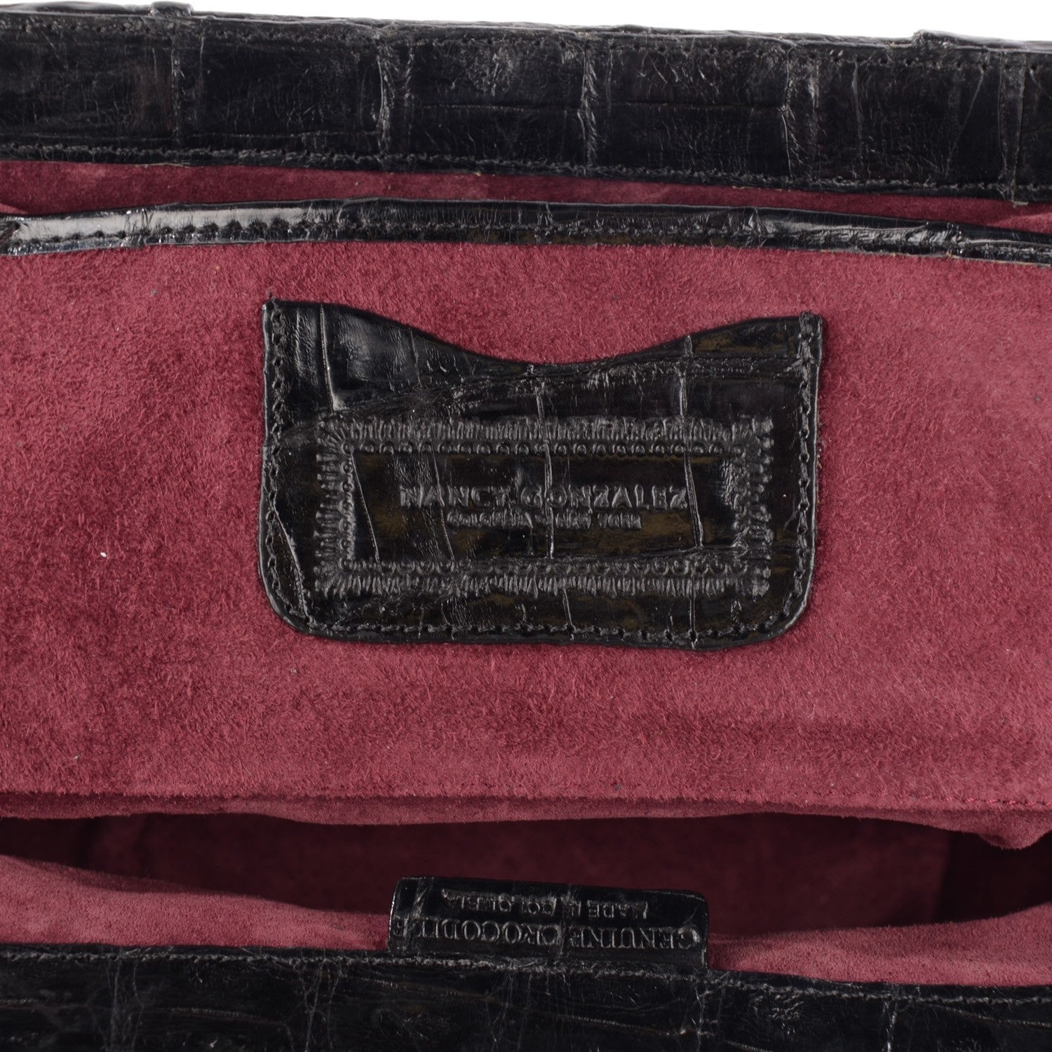 Nancy Gonzalez Crocodile Frame Clutch Black 7 of 8