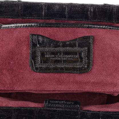 Nancy Gonzalez Crocodile Frame Clutch Black 7 of 8