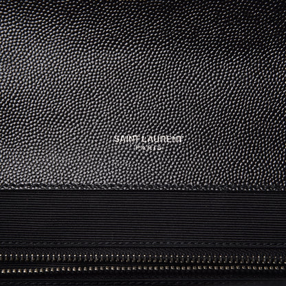 Saint Laurent Grain De Poudre Large Tri-Quilt Monogram Satchel Black 8 of 10