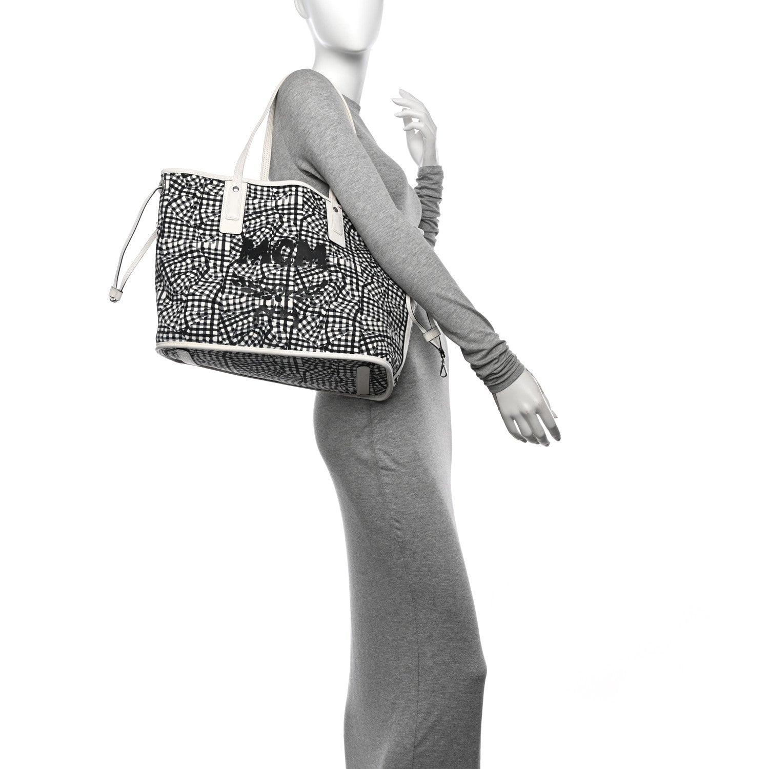 MCM Visetos Medium Liz Reversible Shopper Tote White 2 of 18