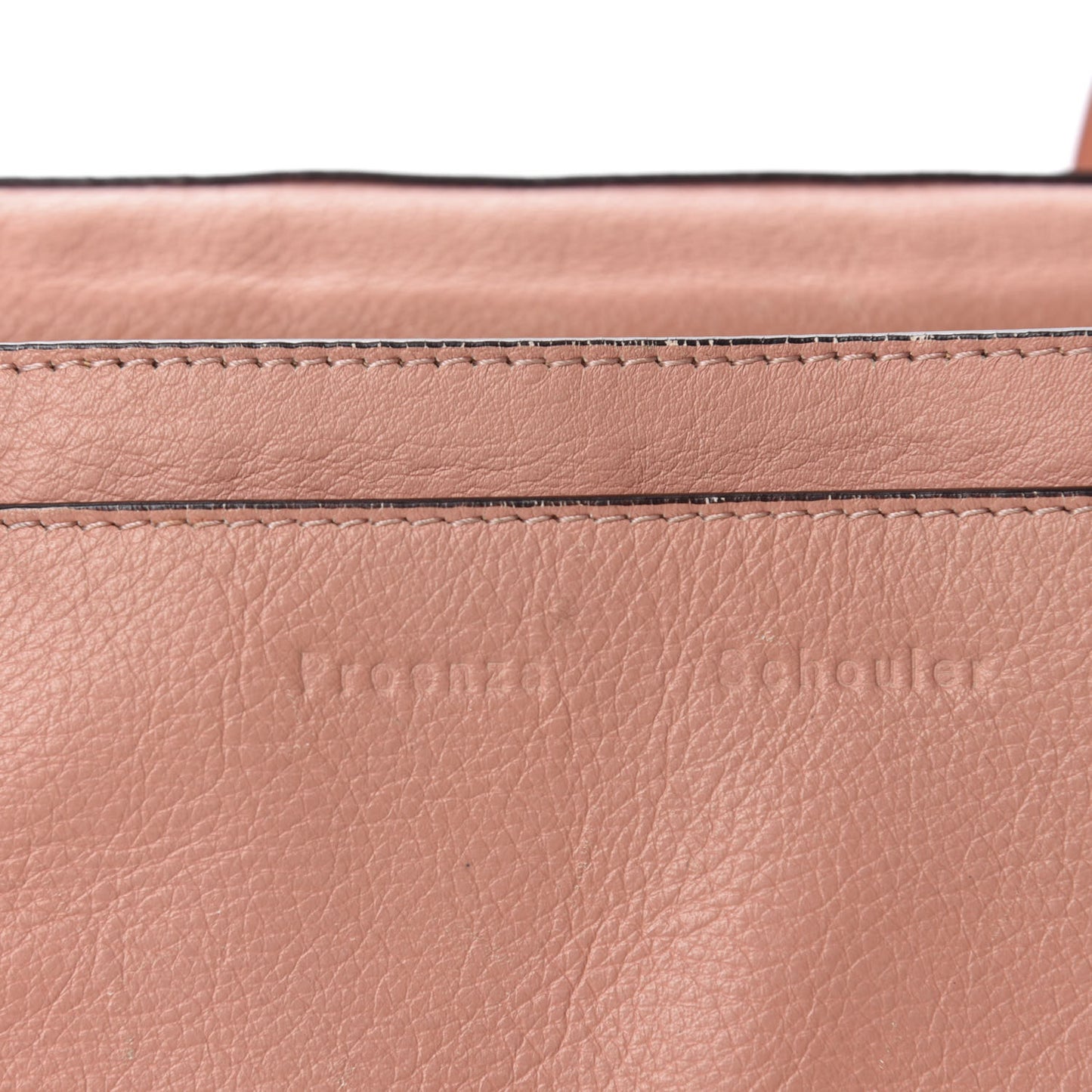 Calfskin Double Sided PS Courier Bag Coral Honey