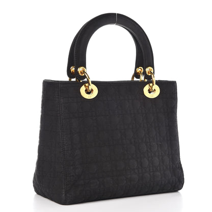 Christian Dior Nylon Cannage Medium Lady Dior Black 3 of 10