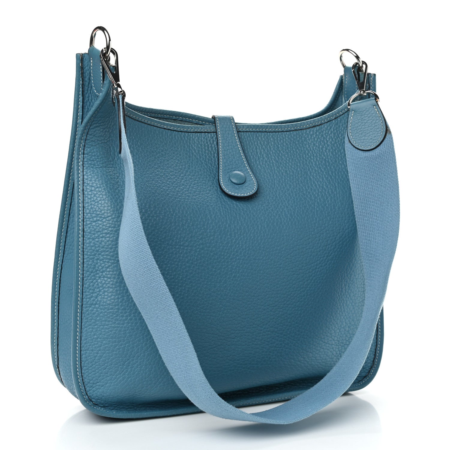 Hermes Taurillon Clemence Evelyne GM Blue Jean 3 of 14