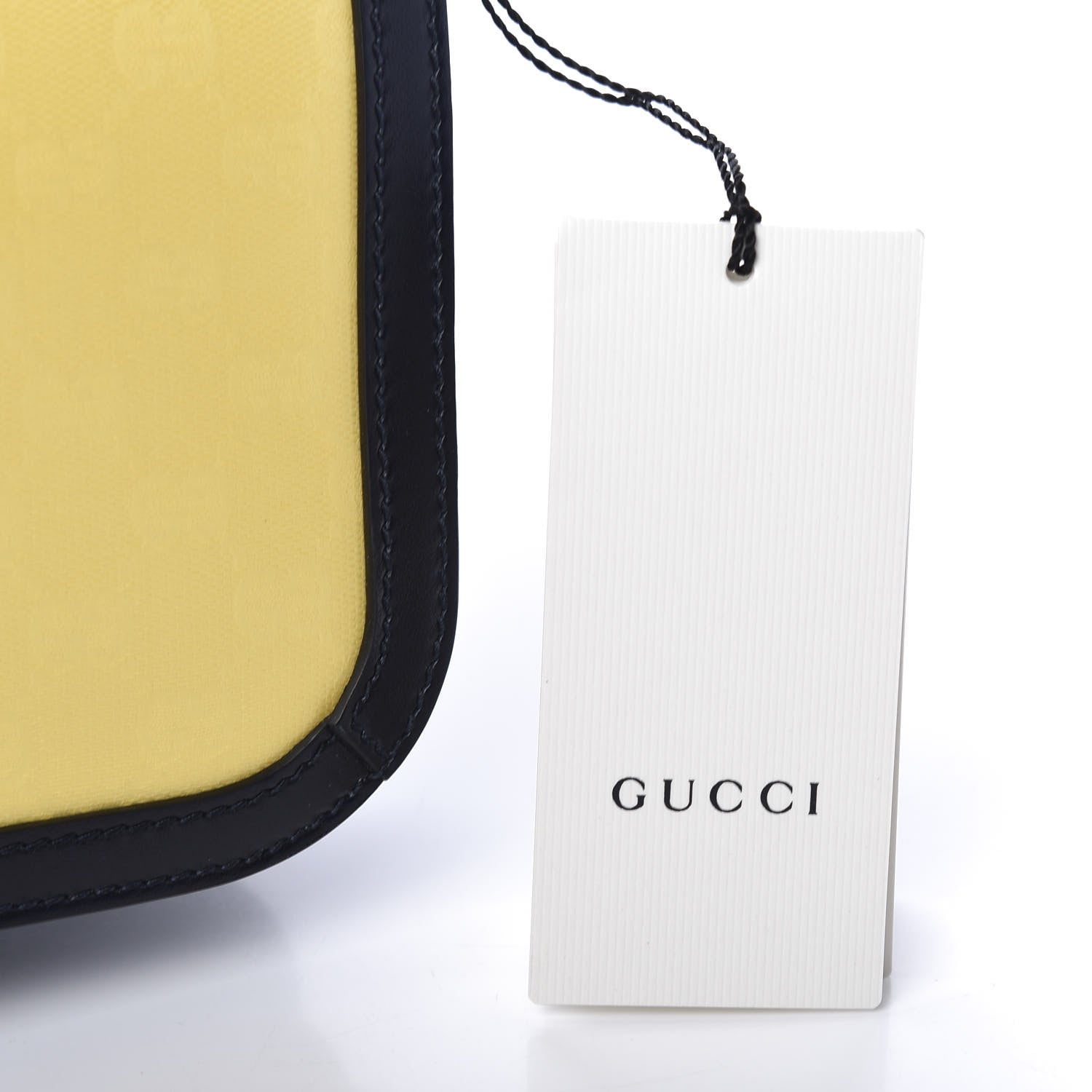 Gucci Crystal Monogram Plutone Calfskin Web Ophidia Flap Messenger Bag Straw Yellow Blue 13 of 15