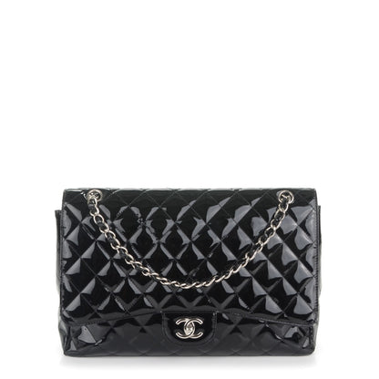 Chanel Patent Quilted Maxi Single Flap Black 1 of 10