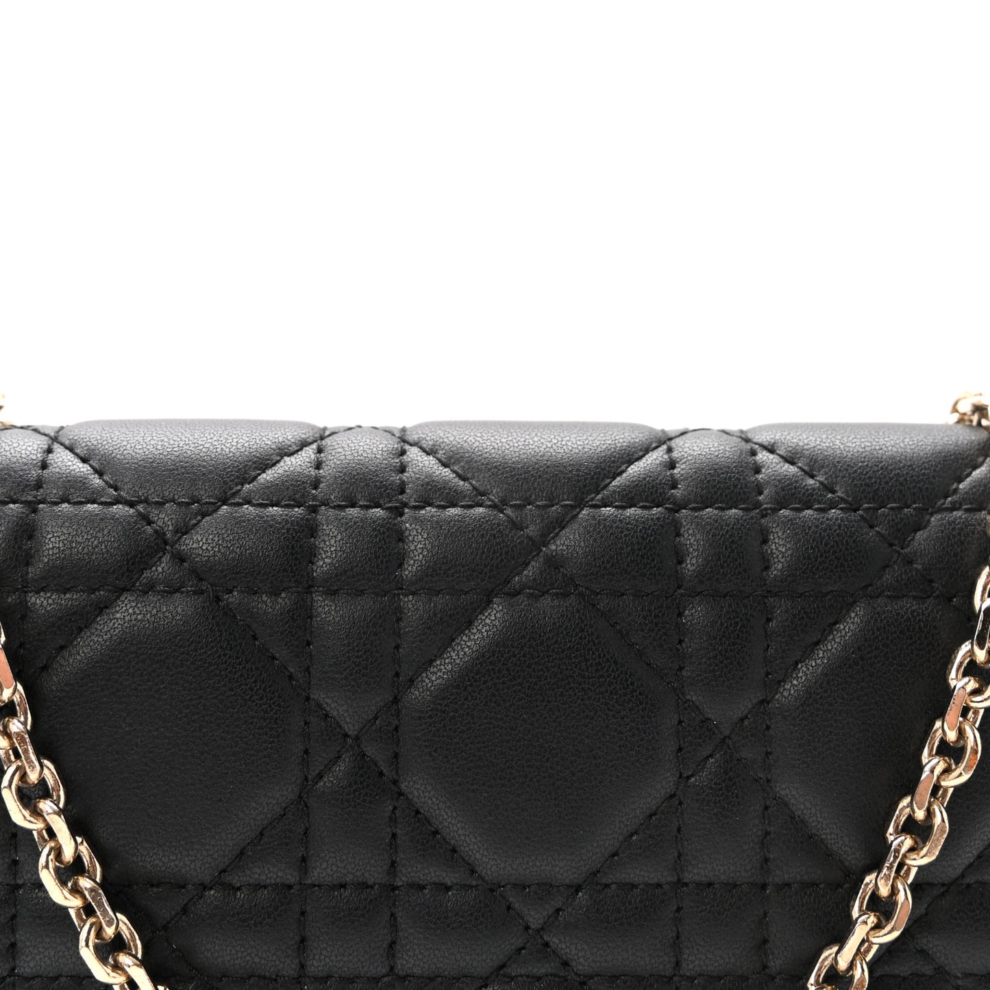 Lambskin Cannage Lady Dior Pouch Black