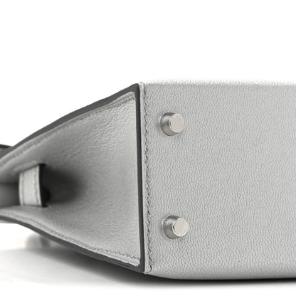 Hermes Metallic Chevre Chamkilight Mini Kelly Sellier 20 Argent 9 of 11