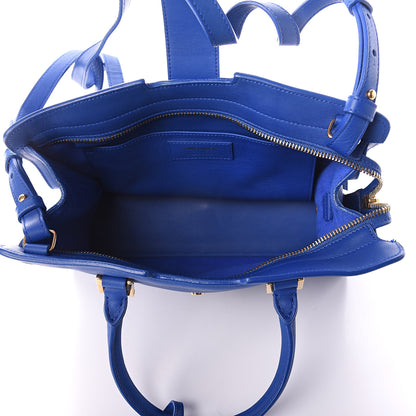 Saint Laurent Calfskin Monogram Baby Cabas Blue Majorelle 4 of 8