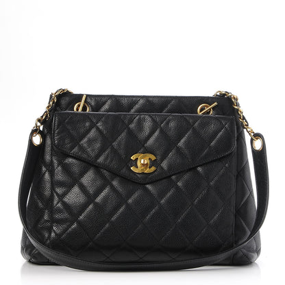 Chanel Caviar Quilted Flap Shoulder Bag Black 1 of 7