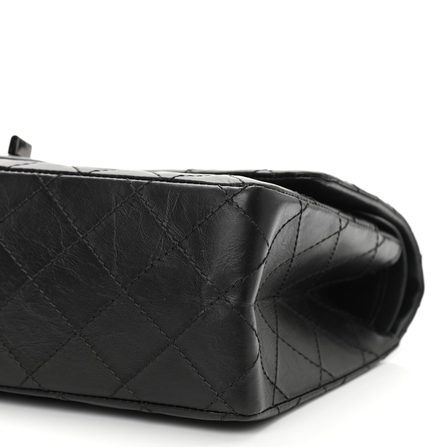 Aged Calfskin Quilted 2.55 Reissue 226 Flap So Black