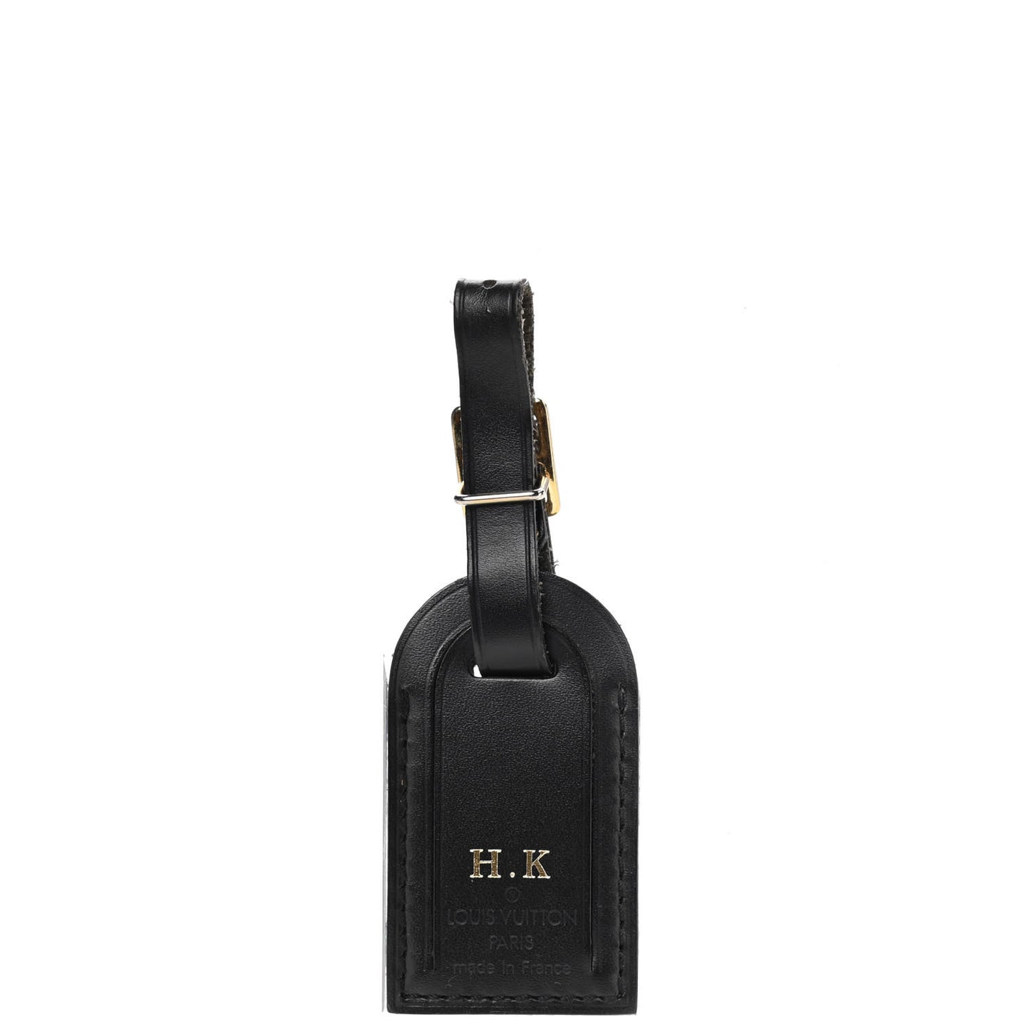 Calfskin Luggage Tag Black