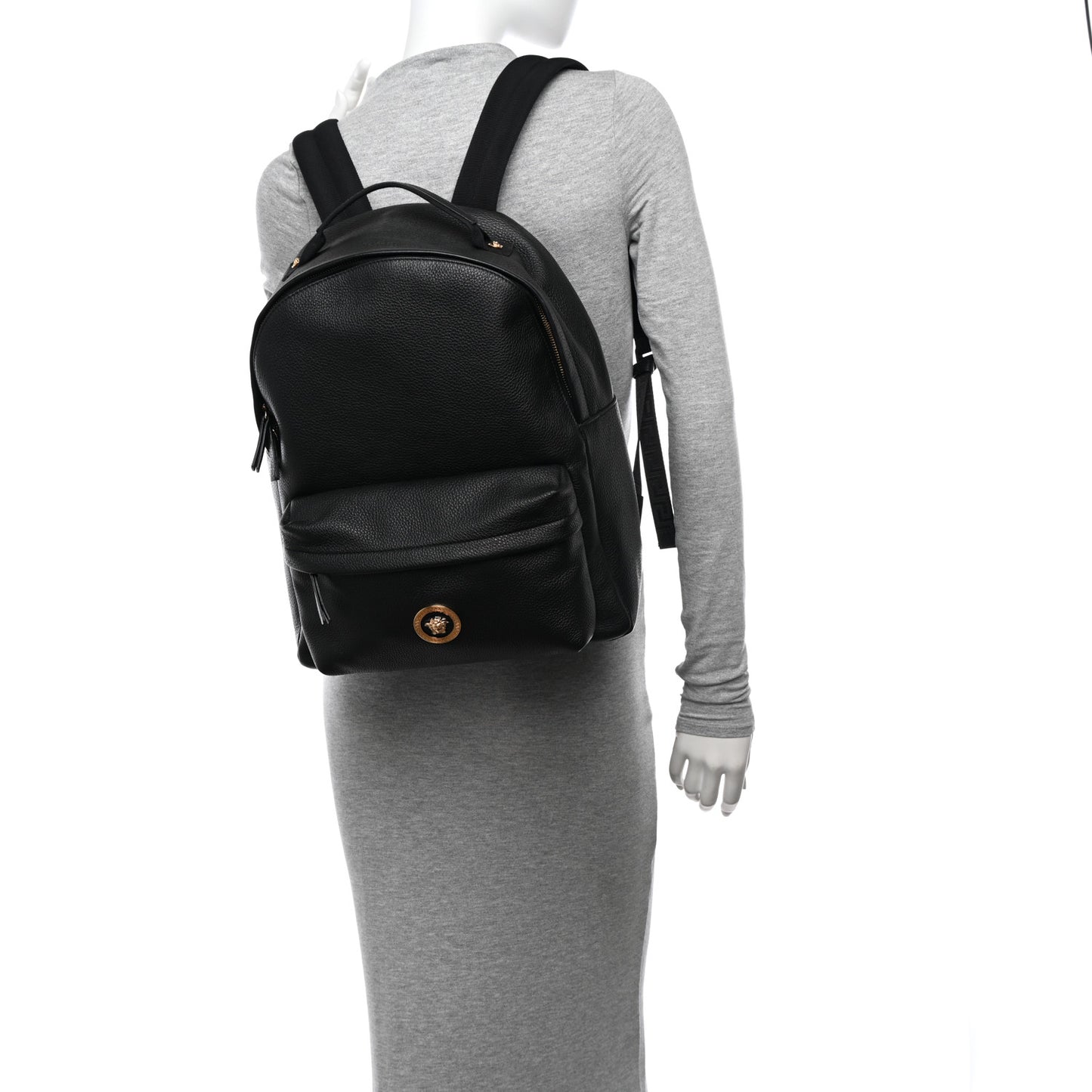 Calfskin Medusa Backpack Black