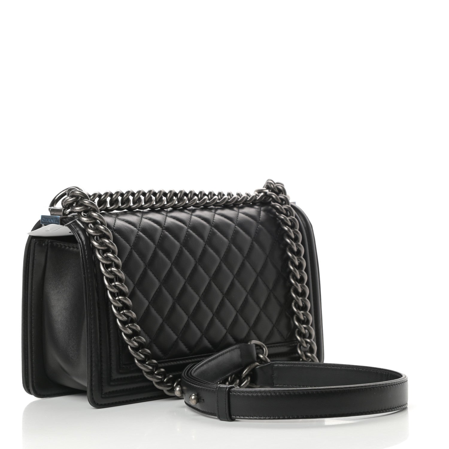 Chanel Lambskin Quilted Medium Boy Flap Black 3 of 13