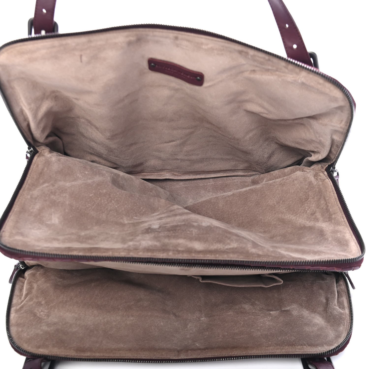 Bottega Veneta Nappa Intrecciato Double Compartment Tote Aubergine 4 of 4