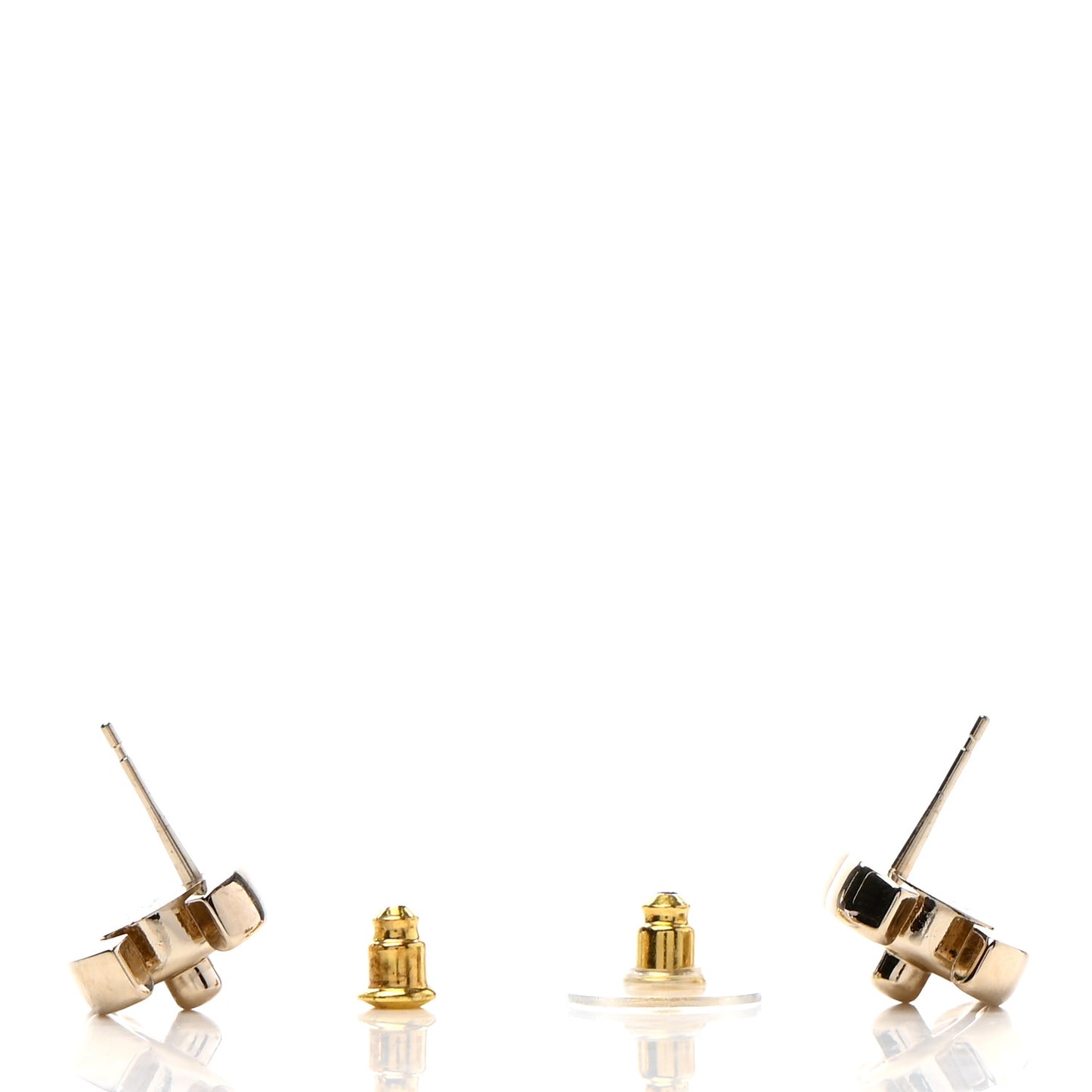 Metal CC Turnlock Earrings Gold