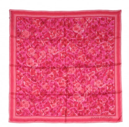Louis Vuitton Silk Monogram Ikat Summer Square Scarf Rose Indien 3 of 5
