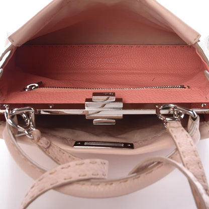 Fendi Cuoio Romano Selleria Bi-Color Medium Peekaboo Iconic Satchel Rosa Plaster Pesca 7 of 16