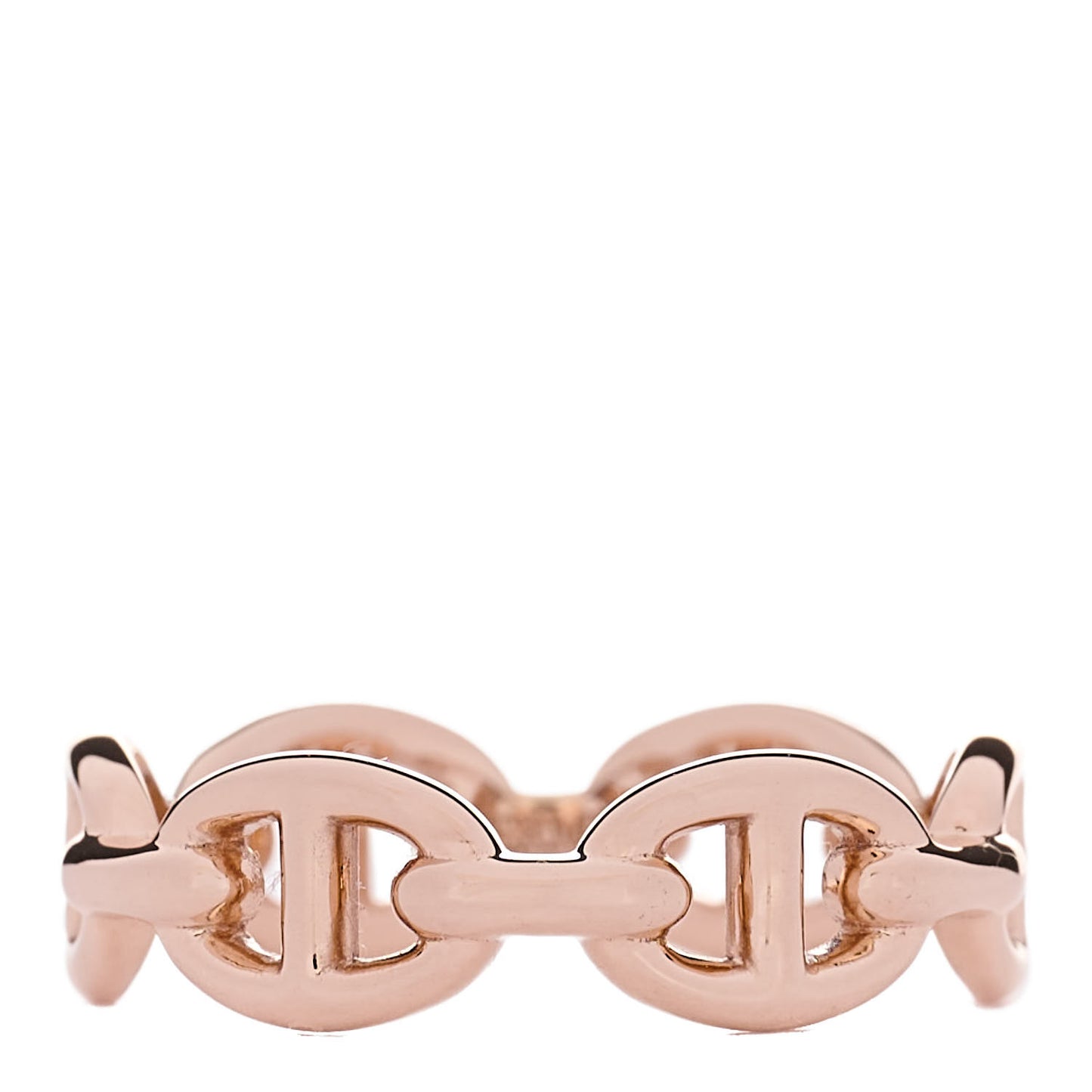 18K Rose Gold PM Chaine d'Ancre Enchainee Ring 53 6.5
